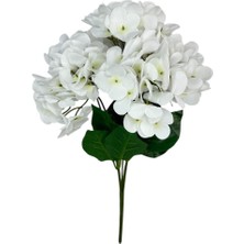 Nettenevime Yapay Çiçek Islak Ortanca Çiçeği Beyaz 45CM 5dal Islak Gerçeksi Dokulu
