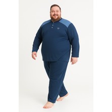 Mutlu City Erkek Yüksek Kalite Interlok Penye Büyük Beden Pijama Takımı 18540