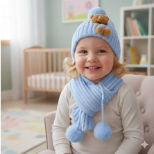 Diamondstar Erkek Çocuk Ayıcıklı Atkı Bere Takımı