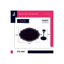 Damga Market Siyah Pvc Etiketleri Silinebilir,yeniden Yazılabilir, Yuvarlak Ayaklı Pvc LEVHA,8CMX12CM