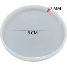Shaco Design Epoksi Silikon Kalıp Küçük Bardak Altlığı Düz Model 6 cm
