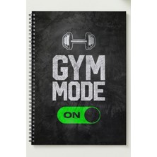 Black-One Gym Mode  A5 Metal Spiralli Çizgisiz Sert Kapak Gym Mode defter