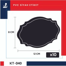Damga Market Silinebilir, Yeniden Yazılabilir Pvc'den Siyah Etiketlikleri, Pvc Kara Tahtalar, 8 cm x 12 cm