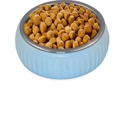 Mikopet Organik Seramik Mama Kabı Mavi