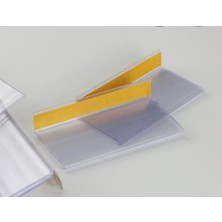 Damga Market Pvc Yapışkanlı Açılı Raf Etiketliği 5 cm x 10 cm - 100'LÜ Paket - PL-50100