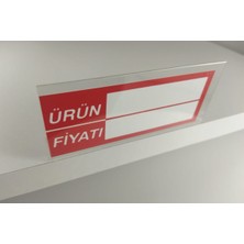 Damga Market Pvc Yapışkanlı Açılı Raf Siperlik Etiketliği 4 cm x 10 cm - 100'LÜ Paket - PLD-40100