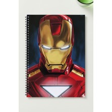 Black-One Demir Adam  A5 Metal Spiralli Çizgisiz  kalın bristol Kapak ÖZEL TASARIM TEMALI A5 DEFTER