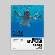 Orendart Nirvana - Nevermind Albüm Spotify Çerçeveli - Çerçevesiz Poster Tablo