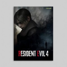 Orendart Resident Evil 4 Game Leon Kennedy Çerçeveli - Çerçevesiz Oyun Poster Tablo
