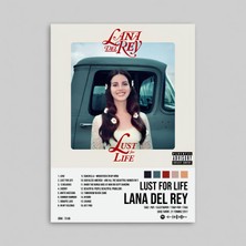 Orendart Lana Del Rey - Lust For Life Albüm Spotify Çerçeveli - Çerçevesiz Poster Tablo