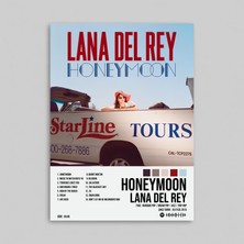 Orendart Lana Del Rey - Honeymoon Albüm Spotify Çerçeveli - Çerçevesiz Poster Tablo
