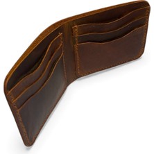 Parla Leather Bifold V2 El Yapımı Hakiki Gerçek Deri Klasik Erkek Cüzdanı Taba Renk