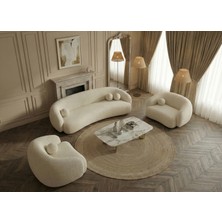 Linyo Koltuk Takımı Gürgen Gövde Malzemesi ile Sabit Yatak Özelliği 300 cm Derinlik