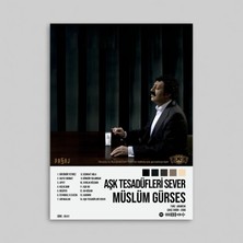 Orendart Müslüm Gürses - Aşk Tesadüfleri Sever Albüm Spotify Çerçeveli - Çerçevesiz Poster Tablo