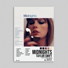 Orendart Taylor Swift - Midnights Albüm Spotify Çerçeveli - Çerçevesiz Poster Tablo