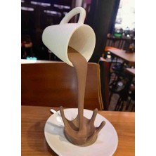 Dekoratif Dökülen Kahve Figürü Kahve Köşesi