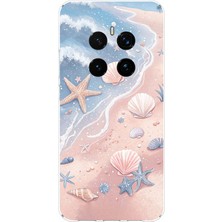 TechTree Honor Magic 7 Pro Uyumlu Sahil Deniz Kabuğu Baskılı Silikon Kılıf
