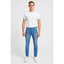 Black Wood Erkek Slim Fit Dar Paça Esnek Likralı Denim Jeans Kot Pantolon - 7408