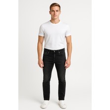 Black Wood Erkek Slim Fit Dar Paça Esnek Likralı Denim Jeans Kot Pantolon - 7408