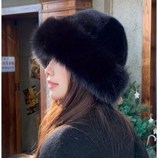 Huma Butik Takı Aksesuar Siyah Peluş Kışlık Şapka – Ultra Yumuşak ve Şık