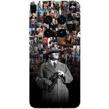 TechTree Honor Magic 7 Pro Uyumlu Atatürk Portre Kolaj Baskılı Silikon Kılıf