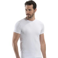 Has Altunkoza Altunkoza 12'li Paket Erkek 0 Yaka Kısa Kollu Atlet Beyaz 14203