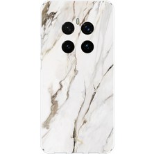 TechTree Honor Magic 7 Pro Uyumlu Beyaz Mermer Baskılı Silikon Kılıf