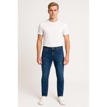 Black Wood Erkek Slim Fit Dar Paça Esnek Likralı Denim Jeans Kot Pantolon - 7408