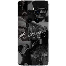 TechTree Honor Magic 7 Pro Uyumlu Kemal Atatürk Imza Baskılı Silikon Kılıf