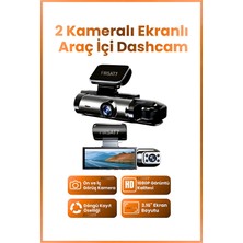F8 Araç Içi Hd Kamera 2 Kameralı Wifi Özellikli 1080P Full Hd Gece Görüşlü G-Sensör Dashcam F8