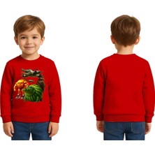 Sedirli Unisex Braınrot Baskılı Çocuk Swaetshirt 3 Iplik Şardonlu