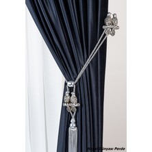 Hayal Dünyası Özel Tasarım Kuş Detaylı Dekoratif Renso ve Braçol Takım Perde Aksesuarı