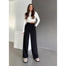 Jack Caprio Kadın Ithal Doubleface Kalite Pileli Kumaş Pantolon