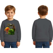 Sedirli Unisex Braınrot Baskılı Çocuk Swaetshirt 3 Iplik Şardonlu