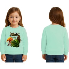 Sedirli Unisex Braınrot Baskılı Çocuk Swaetshirt 3 Iplik Şardonlu