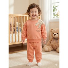 Selvira Bebek-Çocuk Eşofman Takımı | Nakışlı 3 Iplik Şardonlu Çocuk Sweatshirt Alt Üst Takım