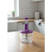 Vesta Concept Solingen 5 Bıçaklı Geniş Hacimli (2.5 Lt) Manuel Basmalı El Rondosu - Doğrayıcı, Blender - Alman Kalitesi