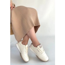 Diaways Tawen Bej Cilt Bağcıklı Spor Ayakkabı