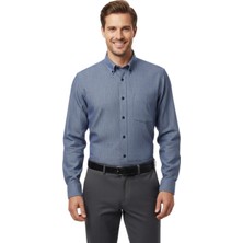 Kamer Erkek Klasik Petek Dokulu Uzun Kol Gömlek 3814 BGL-ST04817