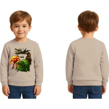 Sedirli Unisex Braınrot Baskılı Çocuk Swaetshirt 3 Iplik Şardonlu