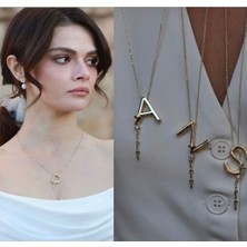 Stainless Alya Yıldız Serisi - Kişiselleştirilmiş Isim Harf Kolyesi(Dilediğiniz Harf Gelmektedir)