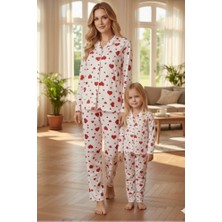 Diamondstar Anne Kız Kombinli (Ayrı Ayrı Satılır) Desenli Gömlek Yaka Pijama Takımı