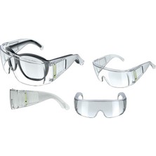 LTG Nova Gözlük Üstü Buğulanmaz Laboratuvar Şeffaf Iş Güvenlik Gözlüğü Ce