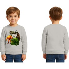 Sedirli Unisex Braınrot Baskılı Çocuk Swaetshirt 3 Iplik Şardonlu