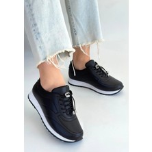 Diaways Finna Siyah Cilt Bağcıklı Spor Ayakkabı