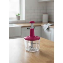 Vesta Concept Solingen 5 Bıçaklı Geniş Hacimli (2.5 Lt) Manuel Basmalı El Rondosu - Doğrayıcı, Blender - Alman Kalitesi