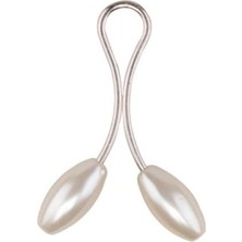 BenimMarifetlerim Beyaz Eşarp Şal Klipsi 12 Adet