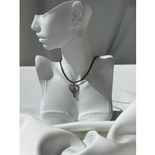 NB Steelora Çelik Sevgili Figür Kolye Silver Renk 45CM