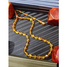 Anemore Collection Ateş Kehribar Tesbih Patinli Zar Benzetme