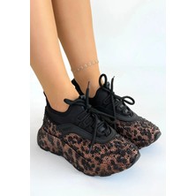 Diaways Rimay Kahverengi Cilt Boncuk Işlemeli Spor Ayakkabı